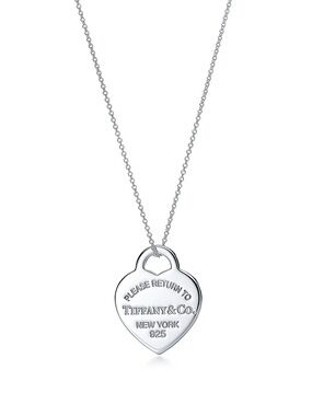 Tiffany & Co Heart Tag Necklace Sterling Silver Authentic